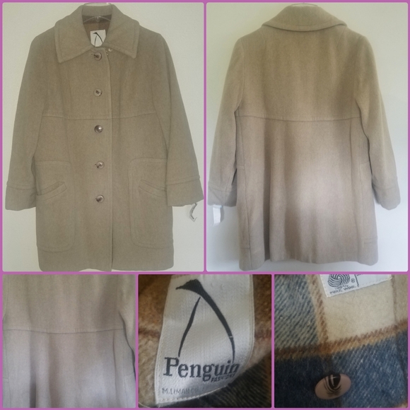 VINTAGE PENGUIN LADIES WOOL COAT EUC - Picture 1 of 12